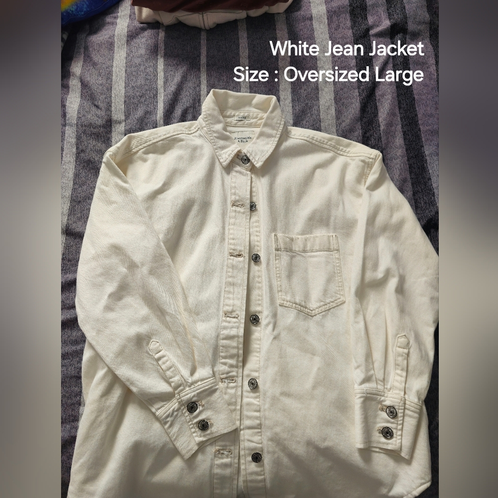 ABERCROMBIE**Oversized Large**Cream* Shacket